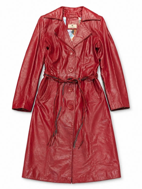 mondial Jackets & Blazers - Women's Red Genuine Leather Coat